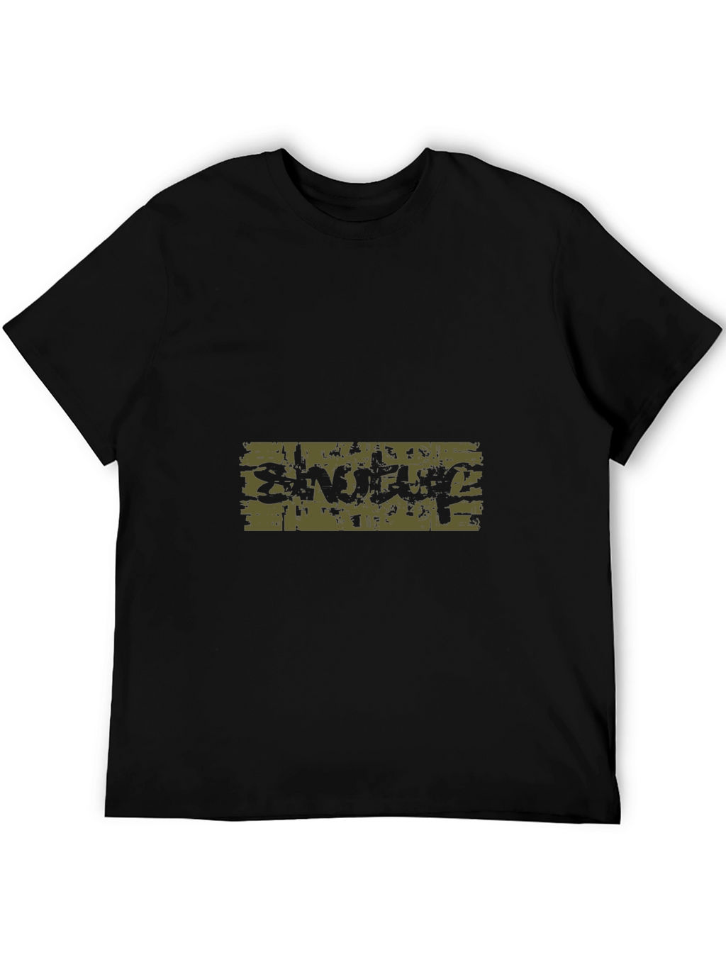 Graphic Print Black Tee