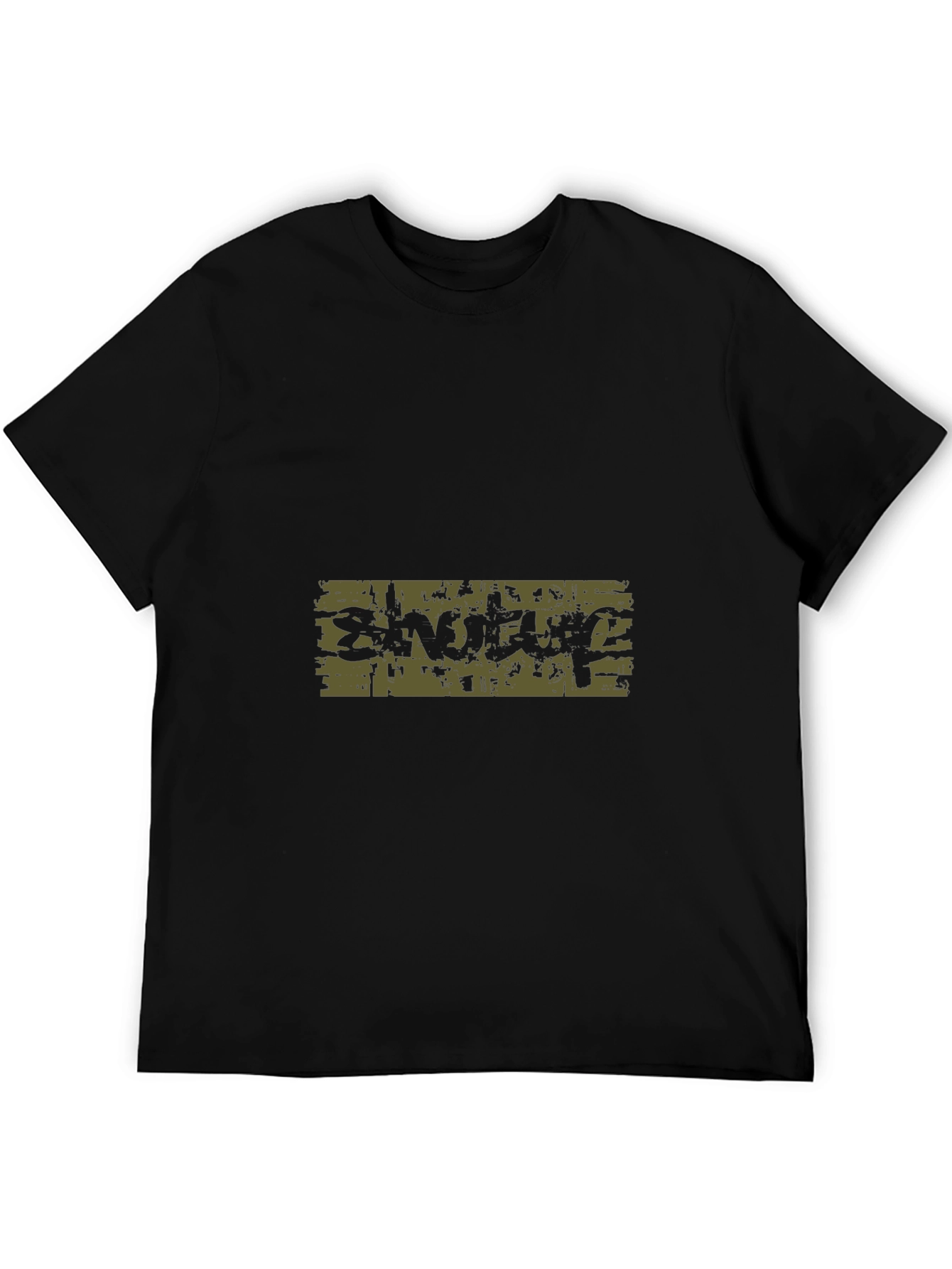 Graphic Print Black Tee