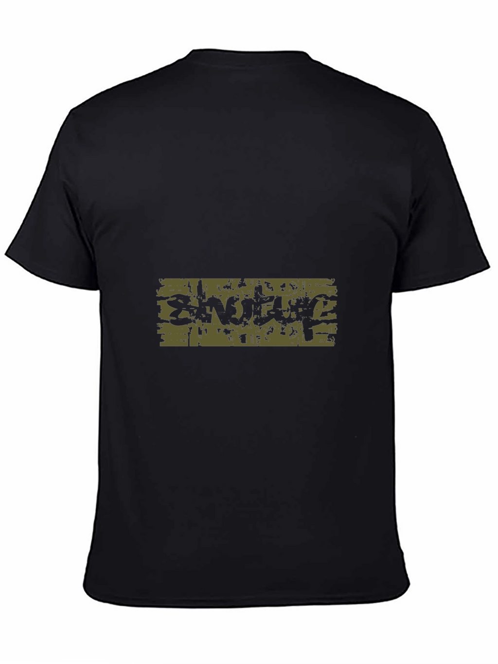 Graphic Print Black Tee