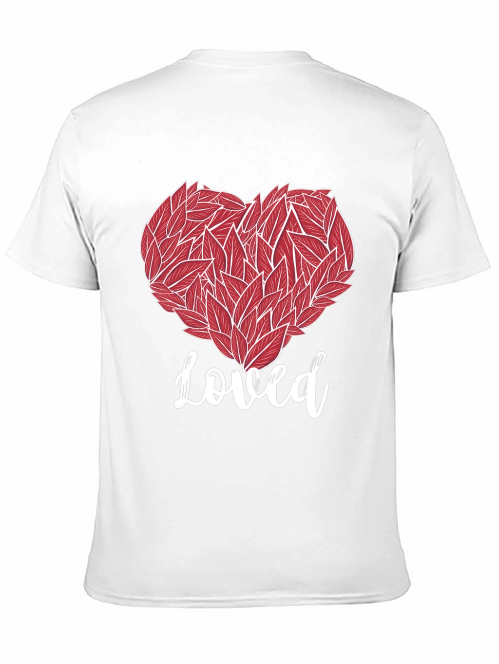 Loved Heart Graphic Tee - Black Cotton T-Shirt