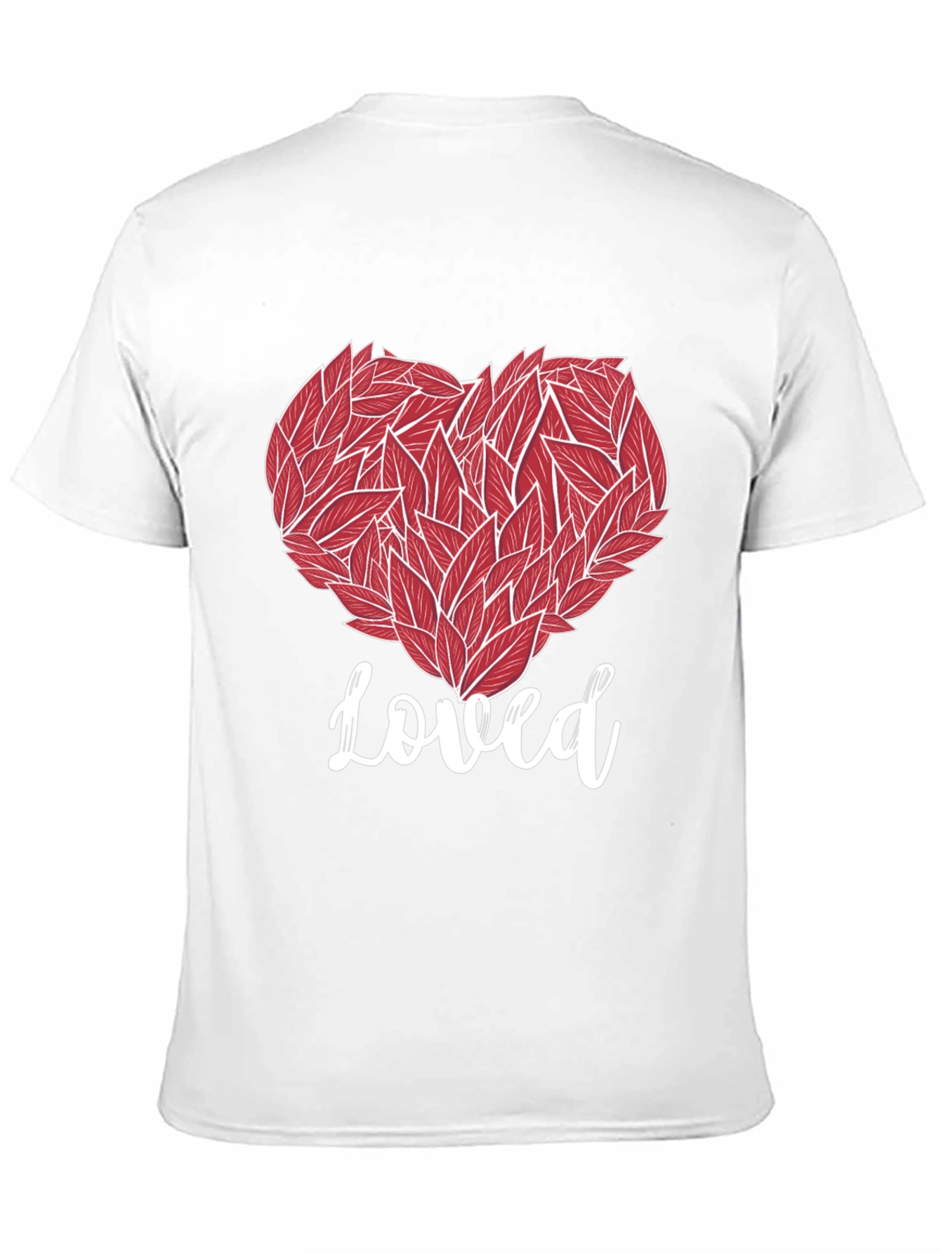 Loved Heart Graphic Tee - Black Cotton T-Shirt