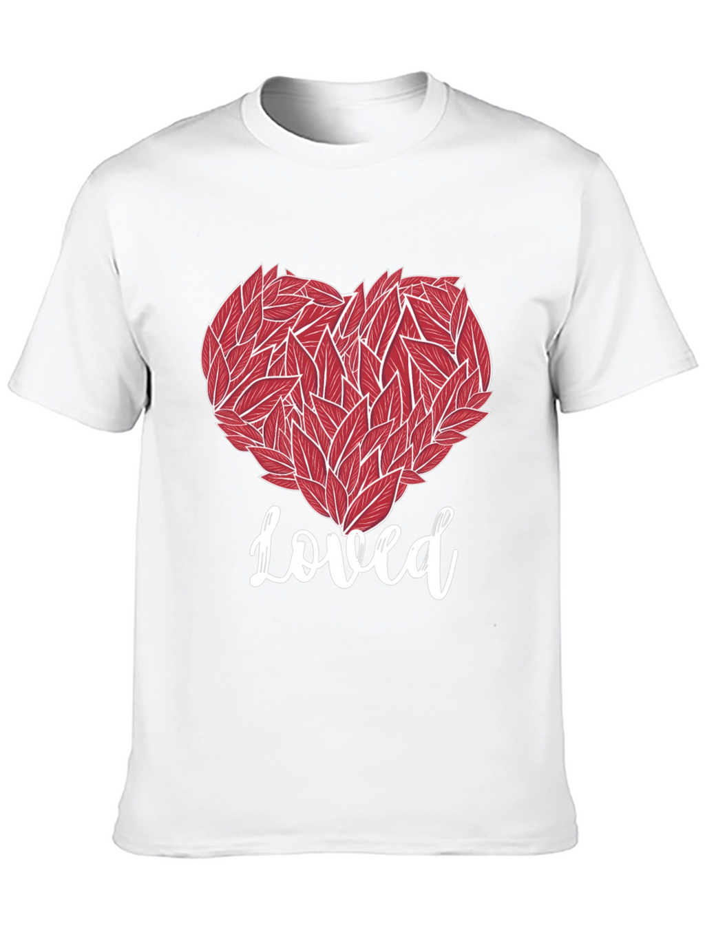 Loved Heart Graphic Tee - Black Cotton T-Shirt