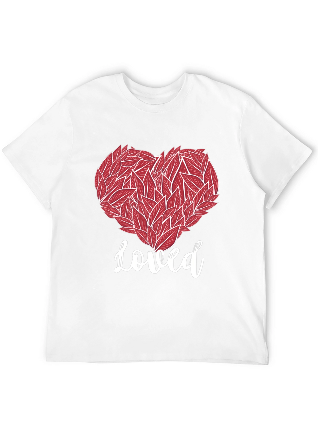 Loved Heart Graphic Tee - Black Cotton T-Shirt
