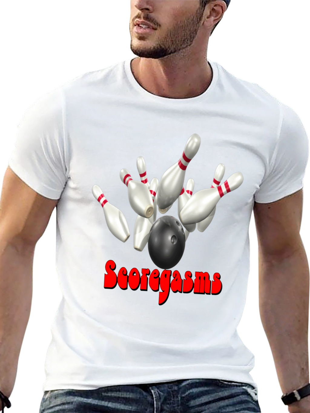 Scoregasms Bowling T-Shirt: Strike King
