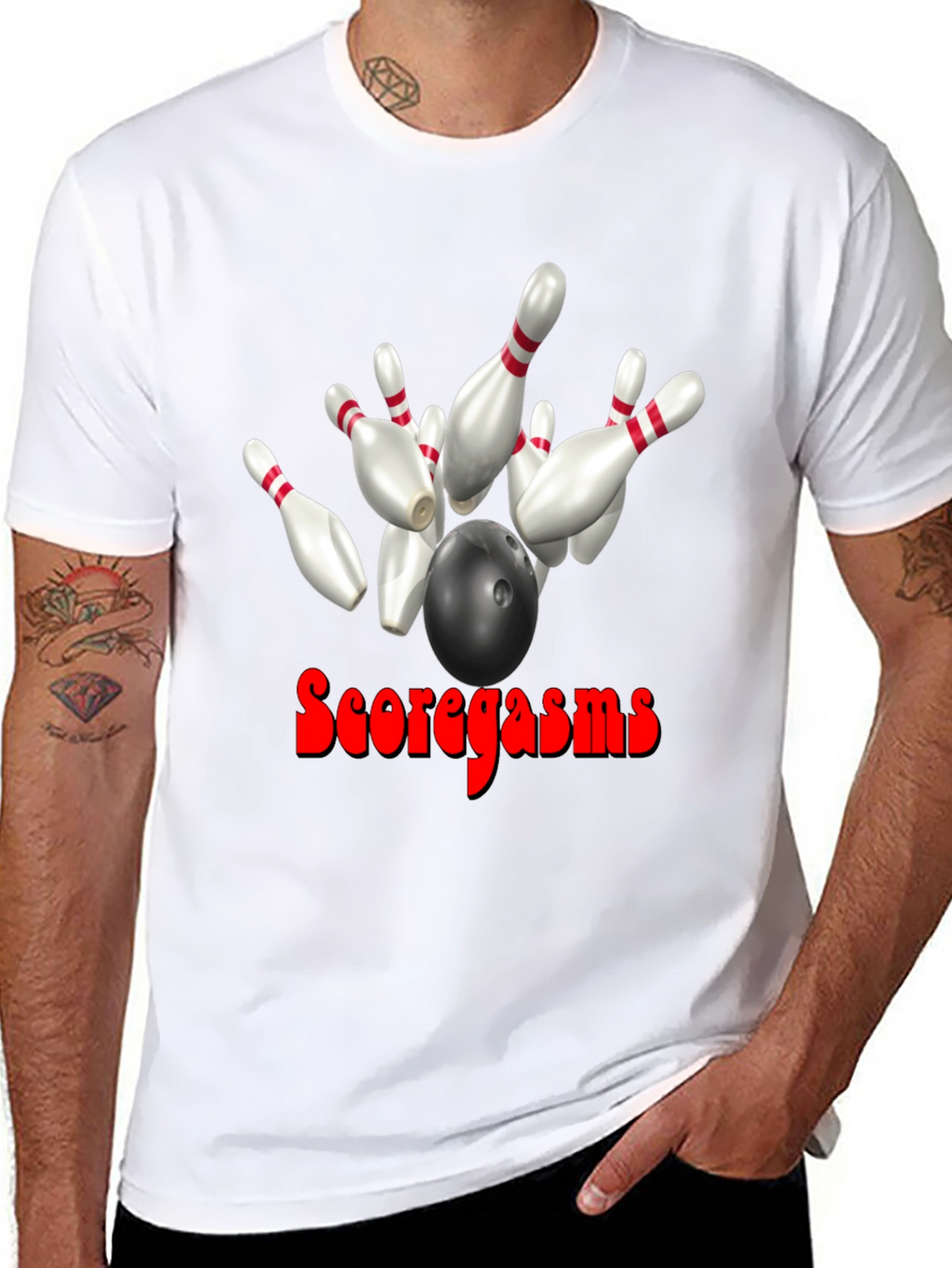 Scoregasms Bowling T-Shirt: Strike King