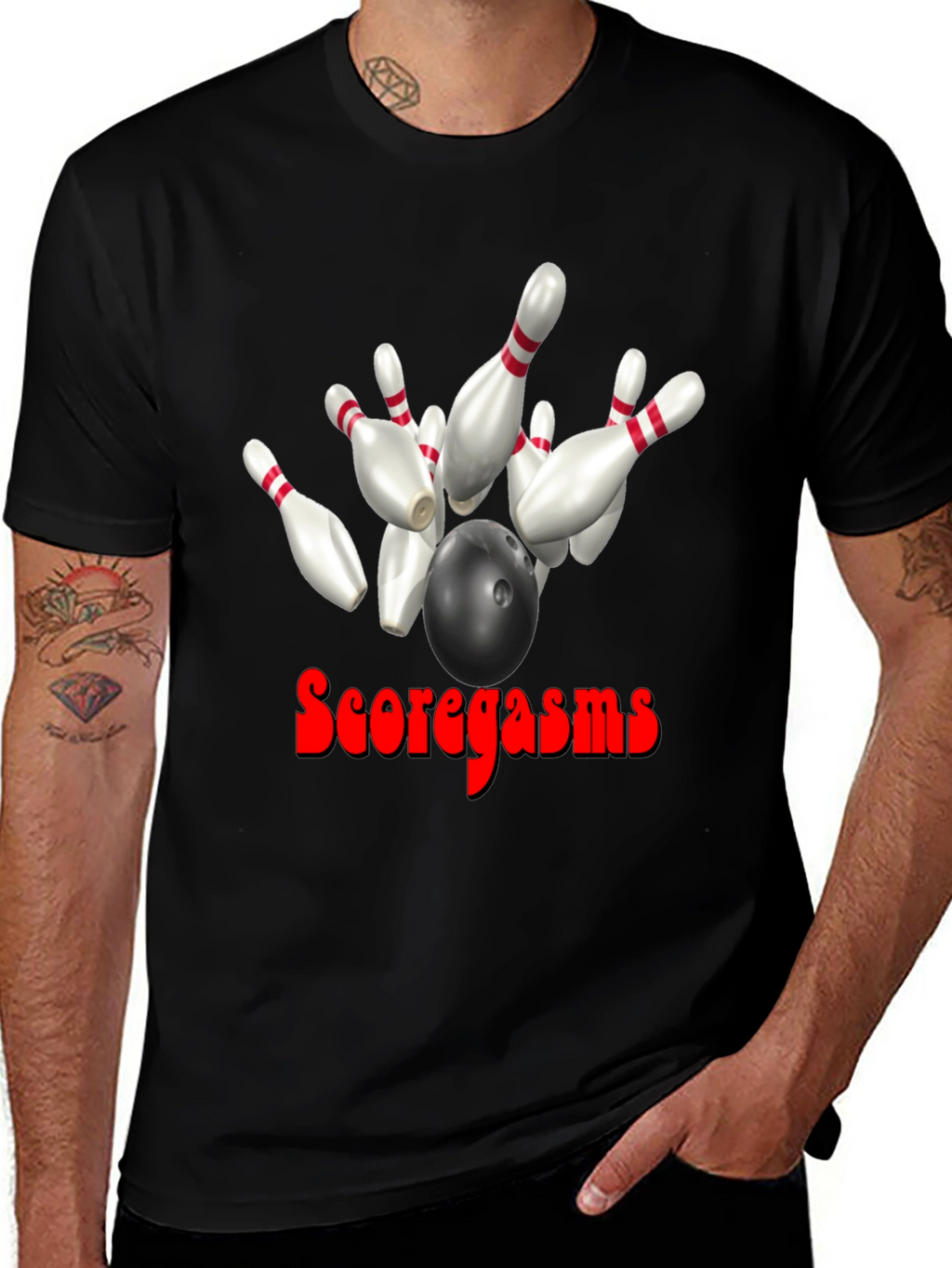 Scoregasms Bowling T-Shirt: Strike King