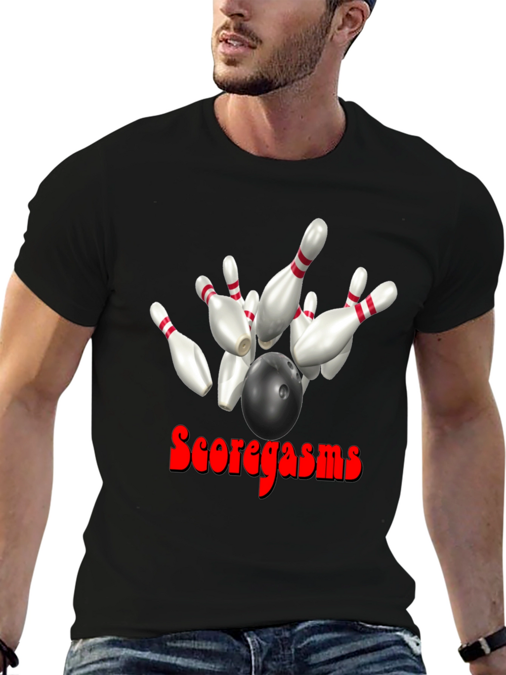 Scoregasms Bowling T-Shirt: Strike King