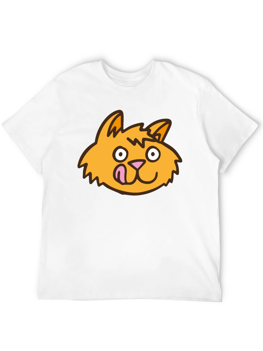 Funny Cat Tongue T-Shirt - Black