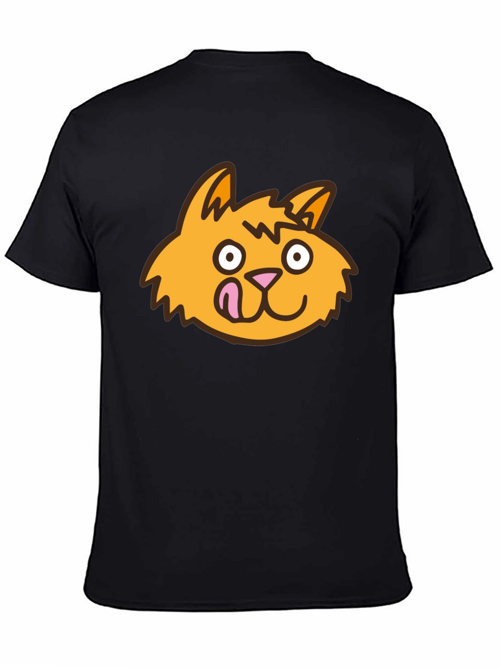 Funny Cat Tongue T-Shirt - Black