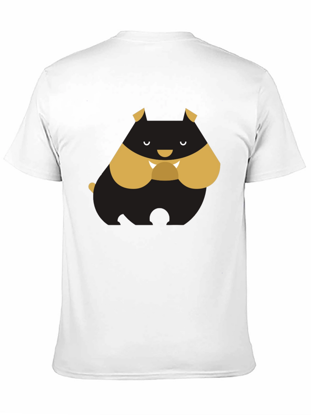 Cartoon Bulldog Graphic Tee - Black T-Shirt