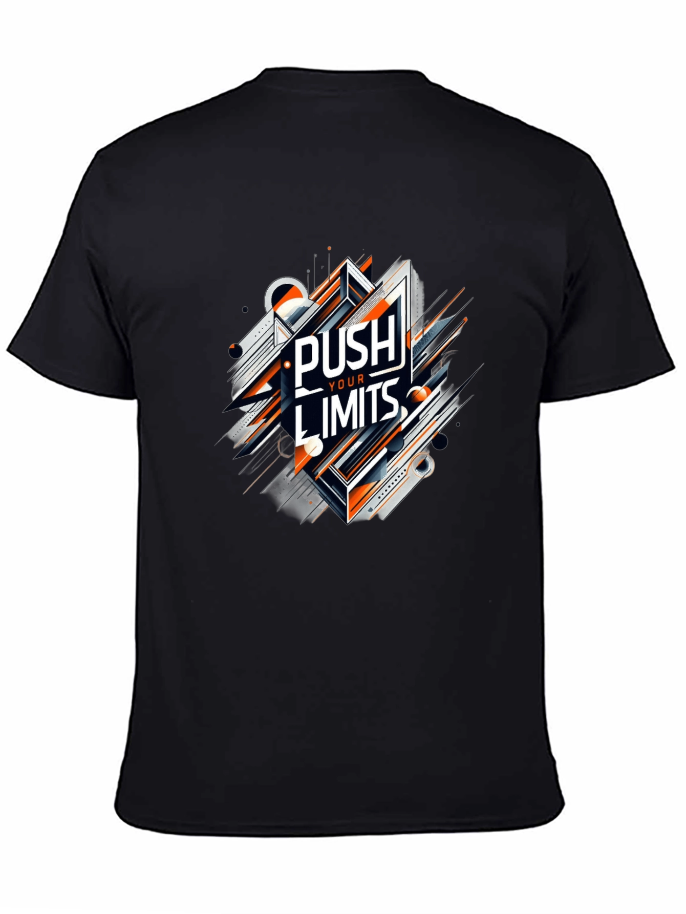 Push Your Limits Graphic Tee - Premium Black T-Shirt