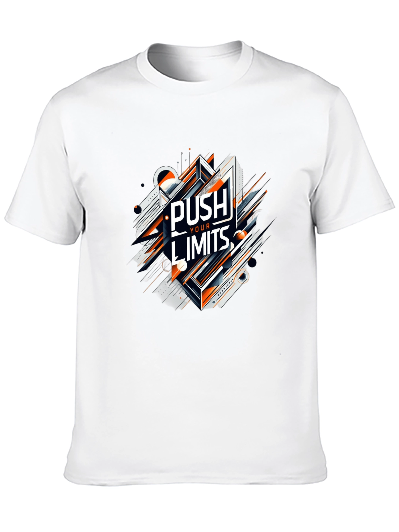 Push Your Limits Graphic Tee - Premium Black T-Shirt