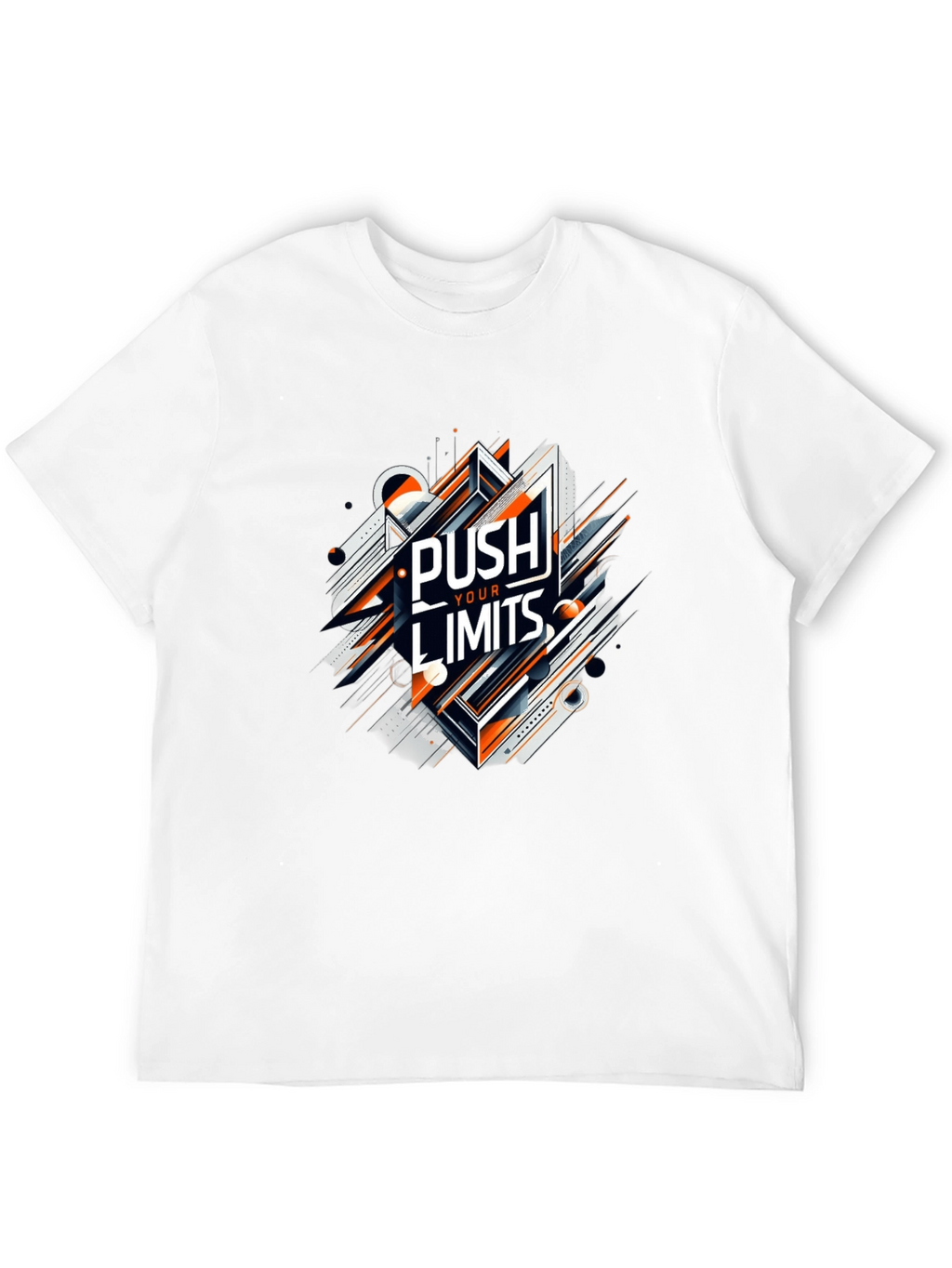 Push Your Limits Graphic Tee - Premium Black T-Shirt