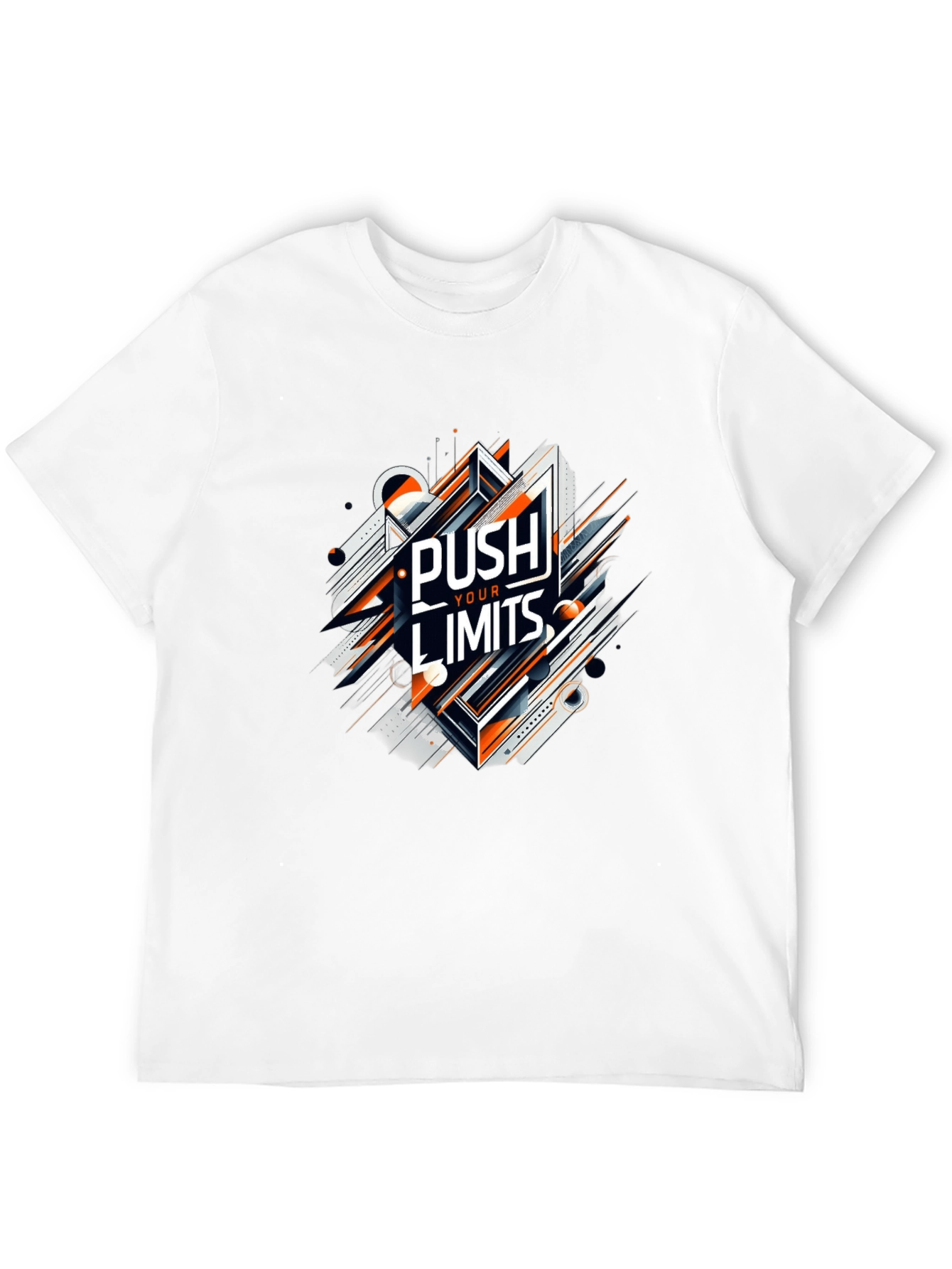 Push Your Limits Graphic Tee - Premium Black T-Shirt
