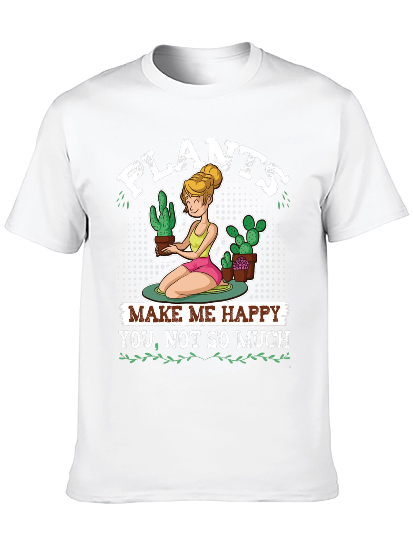 Plants Make Me Happy Graphic T-Shirt
