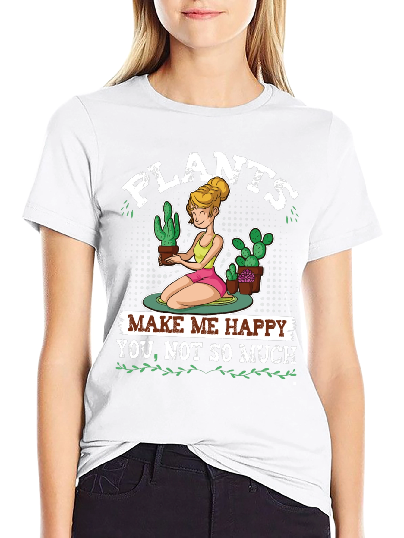 Plants Make Me Happy Graphic T-Shirt