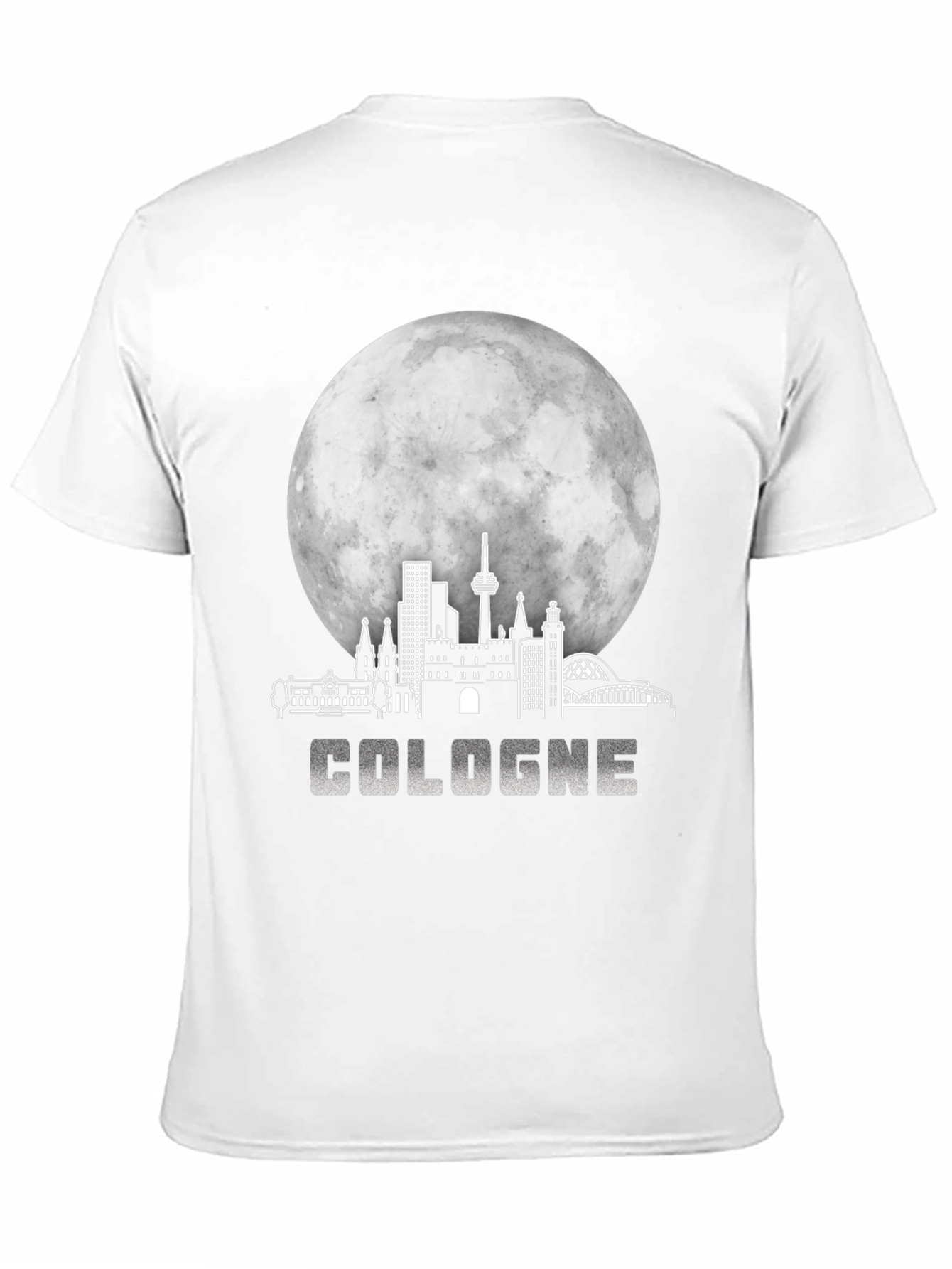 Cologne Cityscape Moon Black T-Shirt