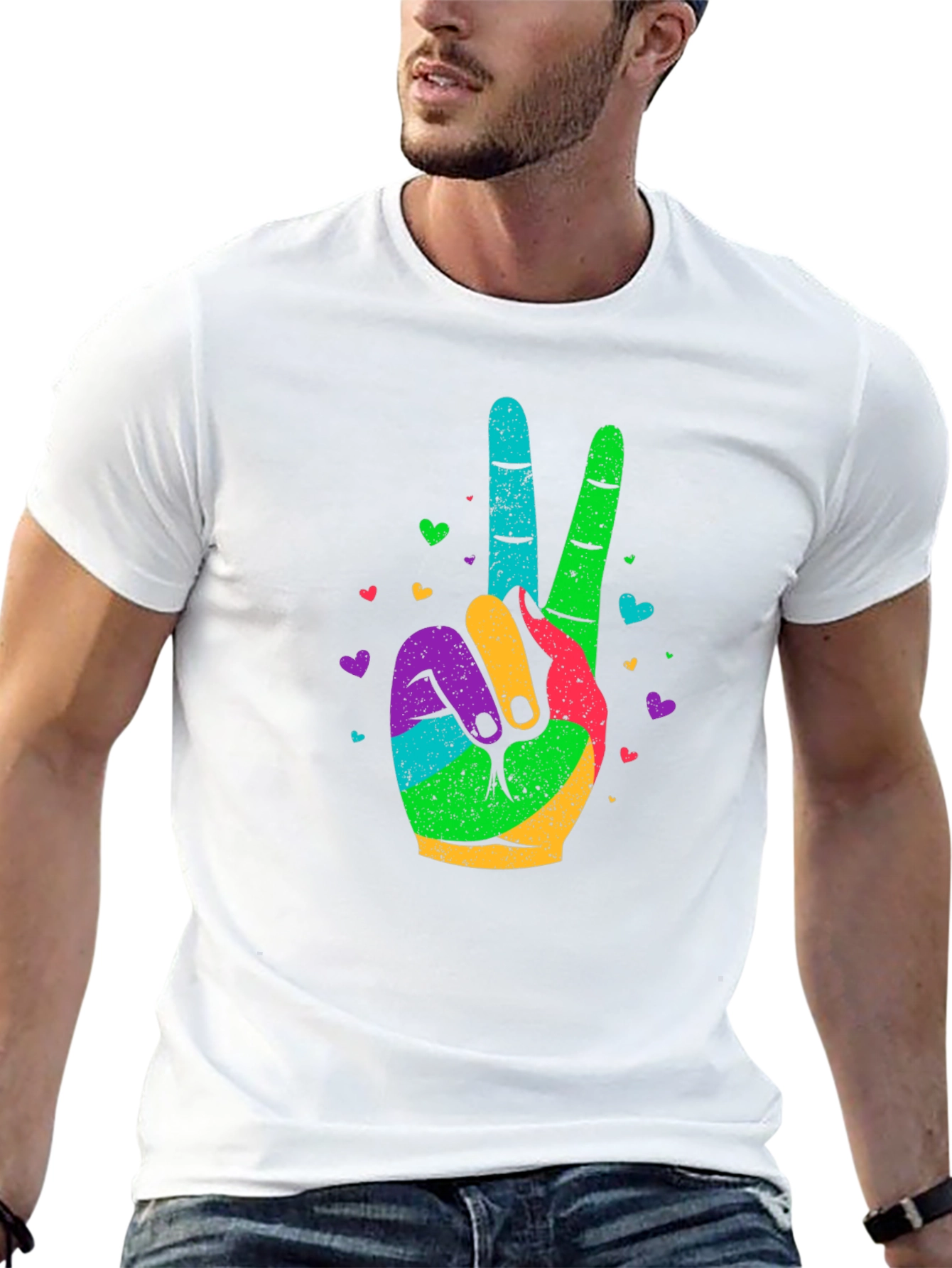Rainbow Peace Sign T-Shirt