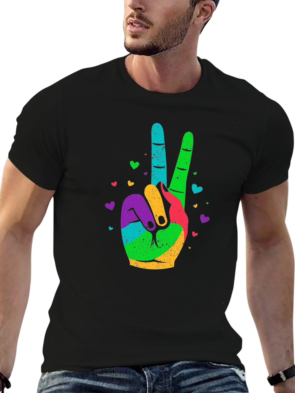 Rainbow Peace Sign T-Shirt