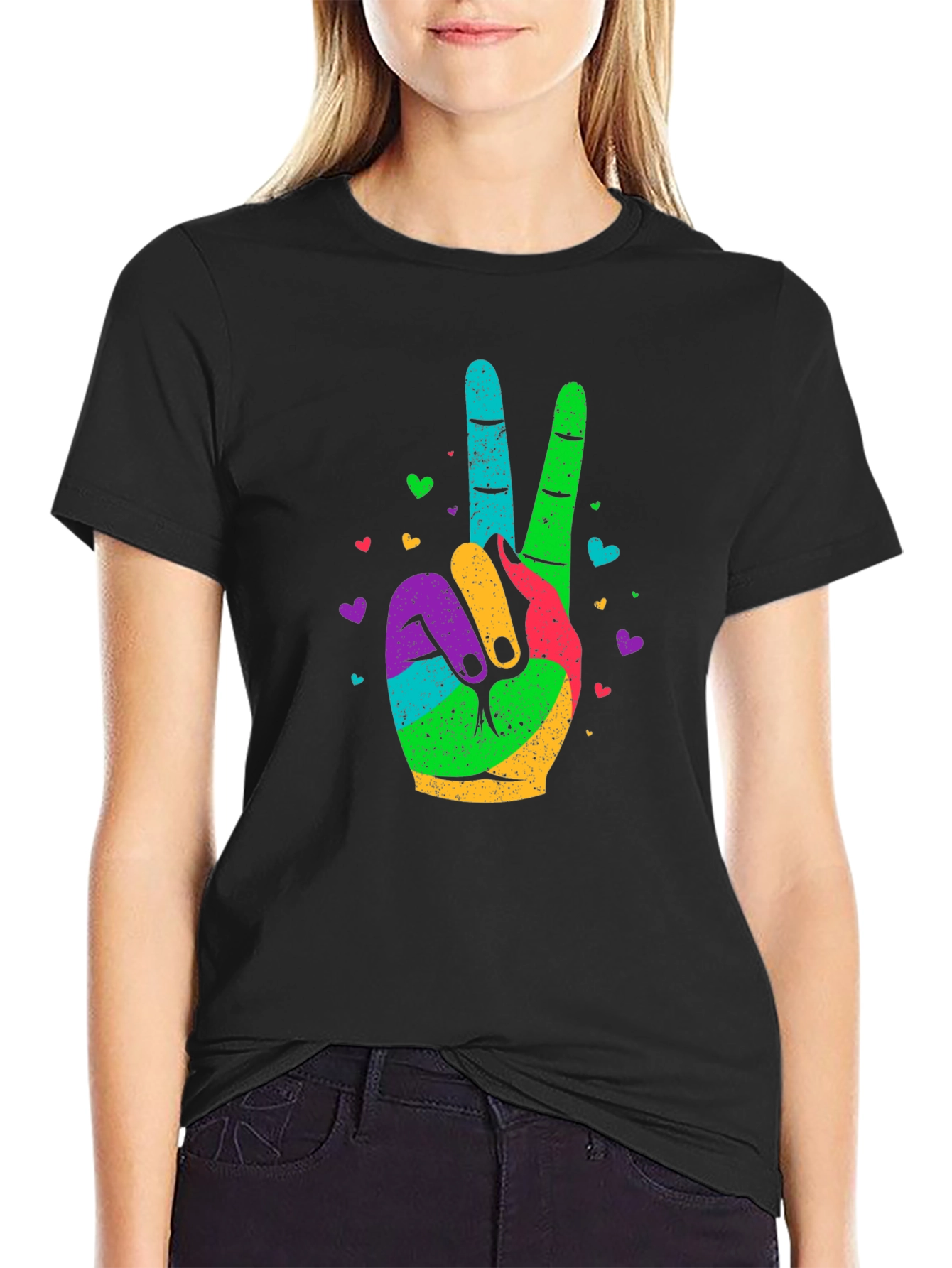 Rainbow Peace Sign T-Shirt