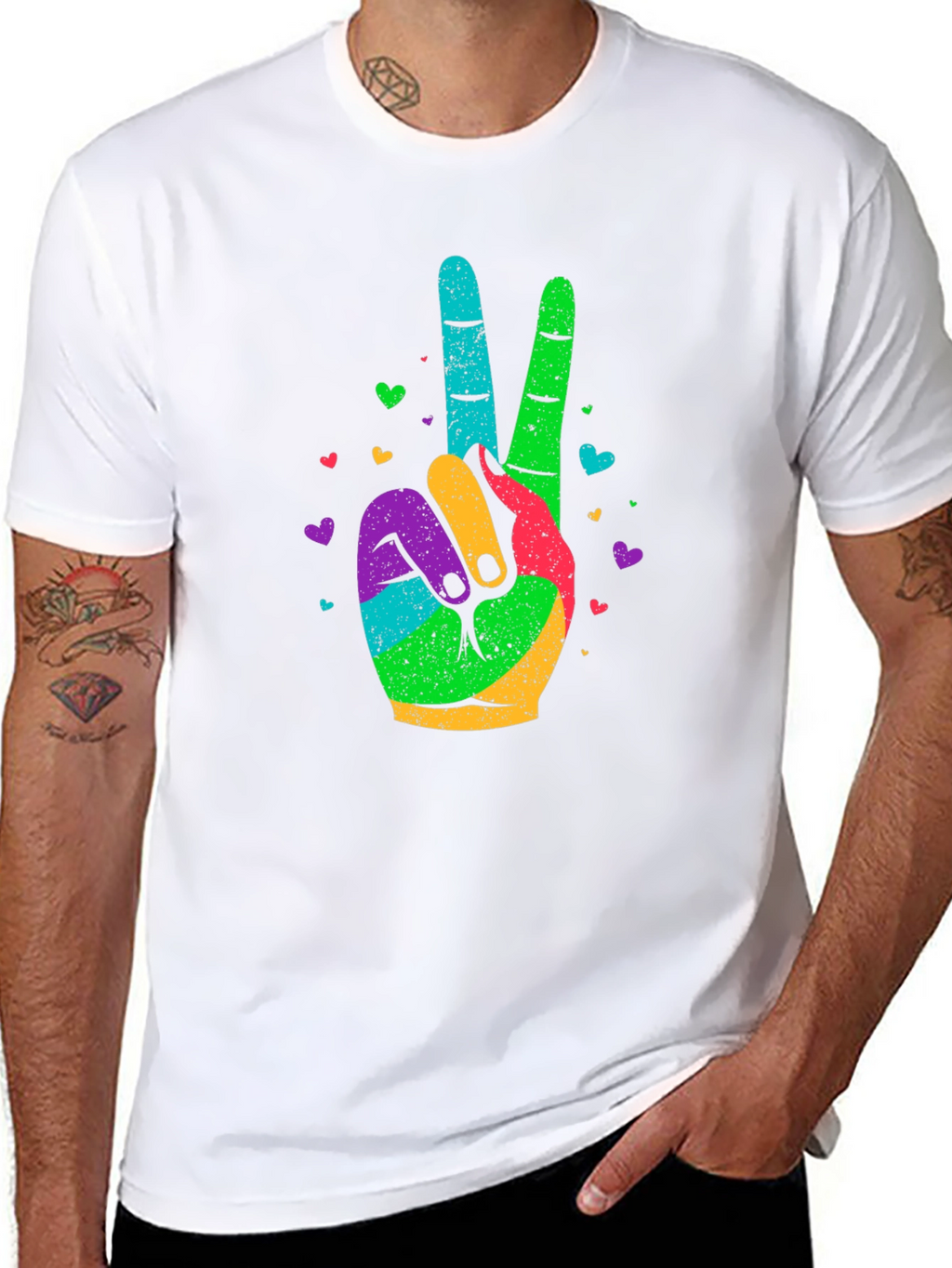 Rainbow Peace Sign T-Shirt