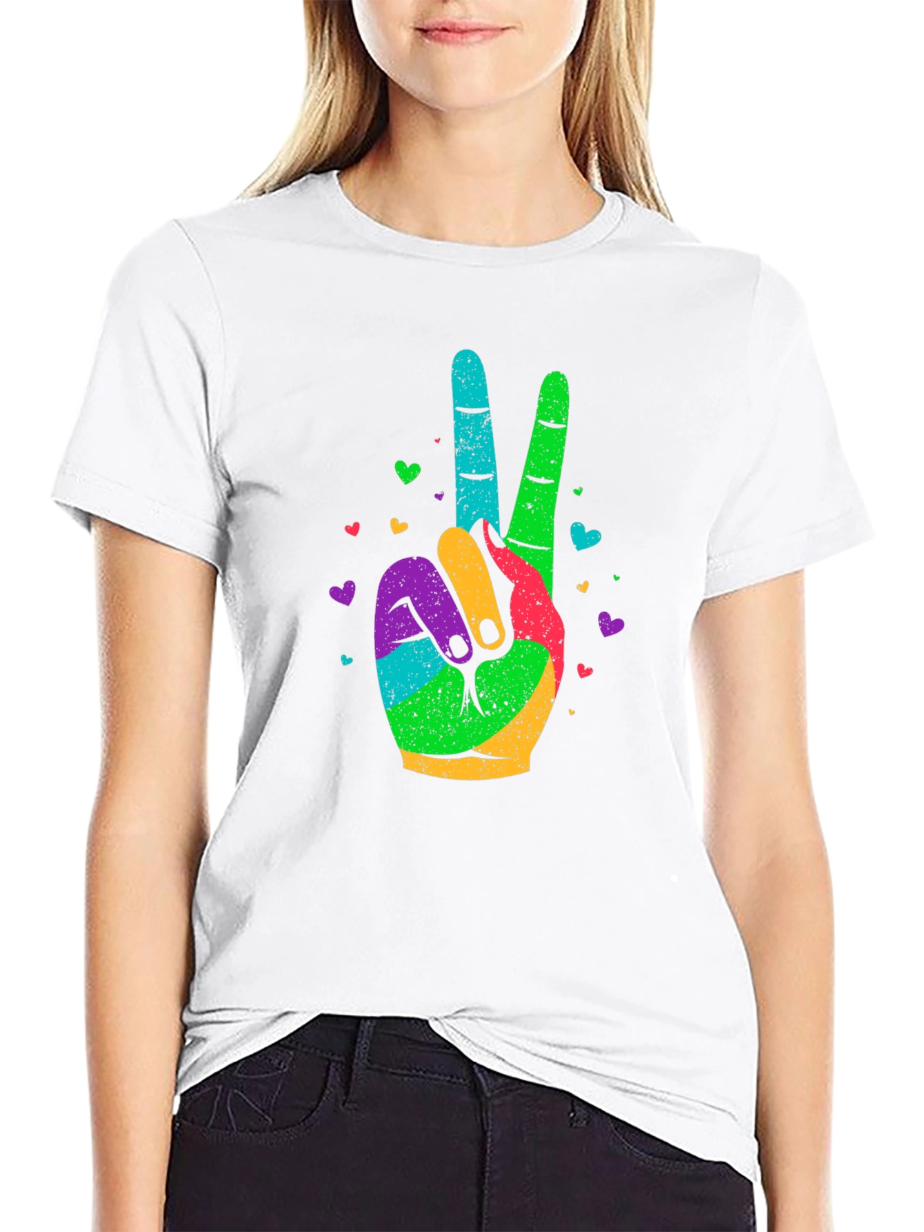Rainbow Peace Sign T-Shirt
