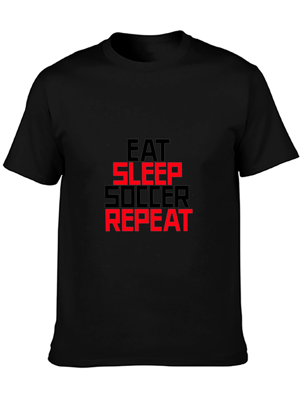 Eat Sleep Soccer Repeat T-Shirt - Black Graphic Tee