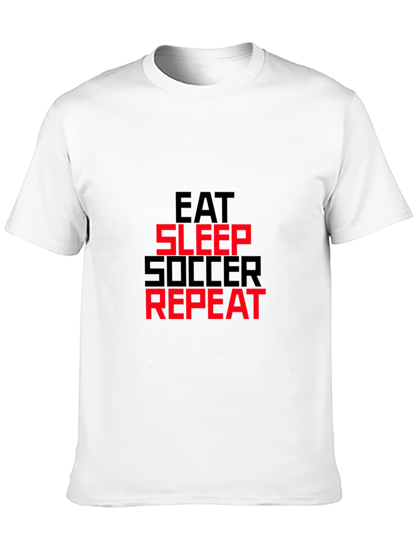 Eat Sleep Soccer Repeat T-Shirt - Black Graphic Tee