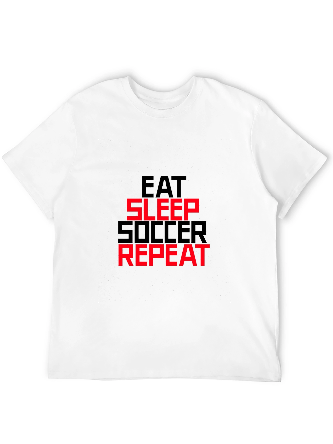 Eat Sleep Soccer Repeat T-Shirt - Black Graphic Tee