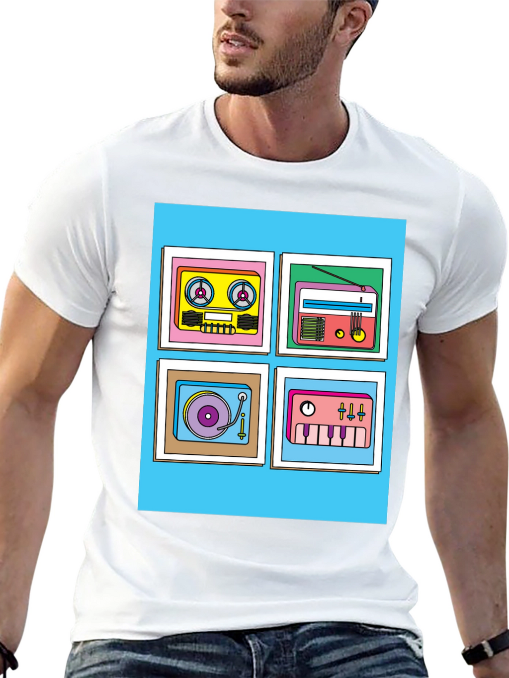 Retro Music Graphic Tee - Classic Style