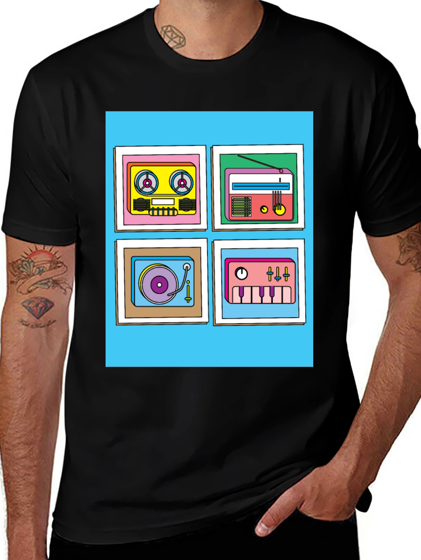Retro Music Graphic Tee - Classic Style