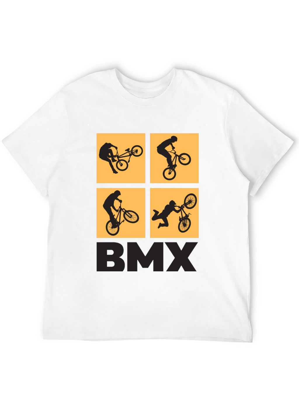 BMX Stunt Silhouette Graphic T-Shirt - Black