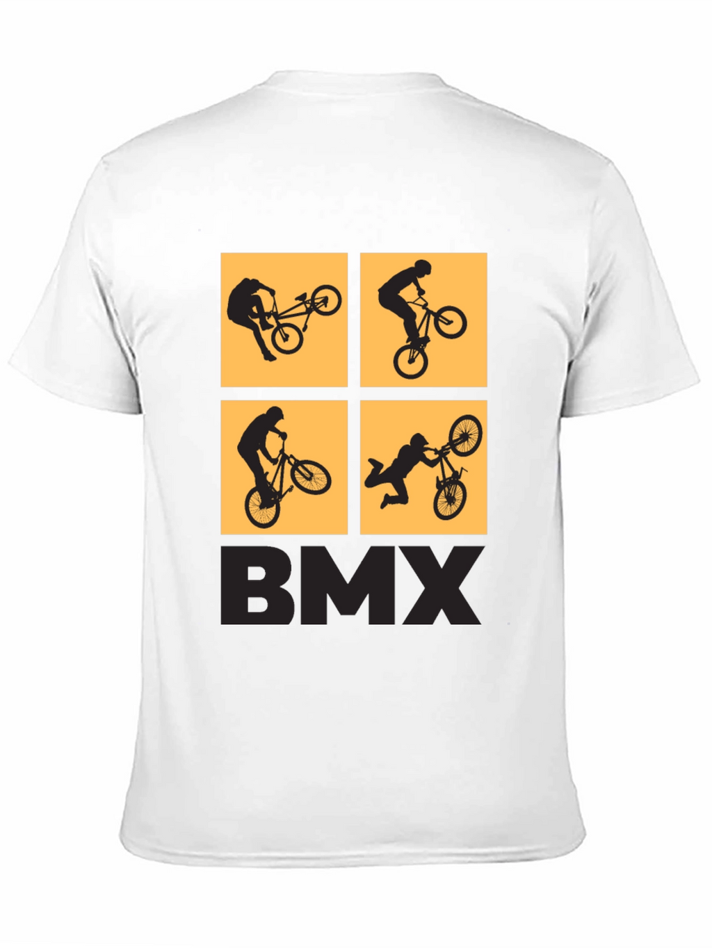 BMX Stunt Silhouette Graphic T-Shirt - Black