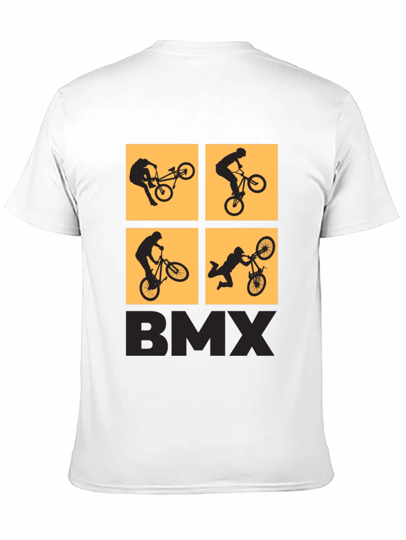 BMX Stunt Silhouette Graphic T-Shirt - Black