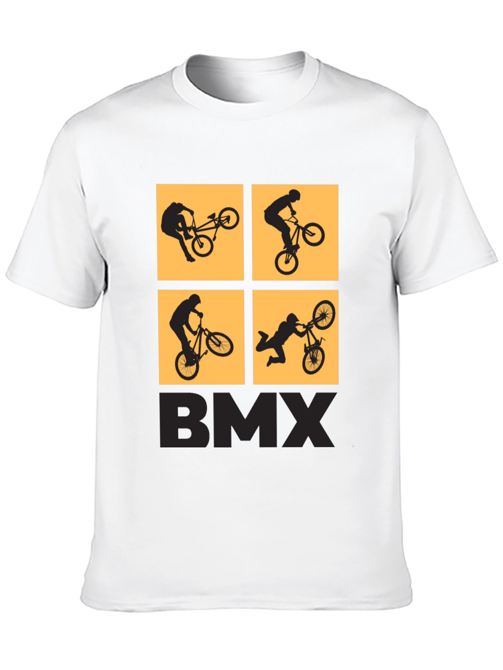 BMX Stunt Silhouette Graphic T-Shirt - Black