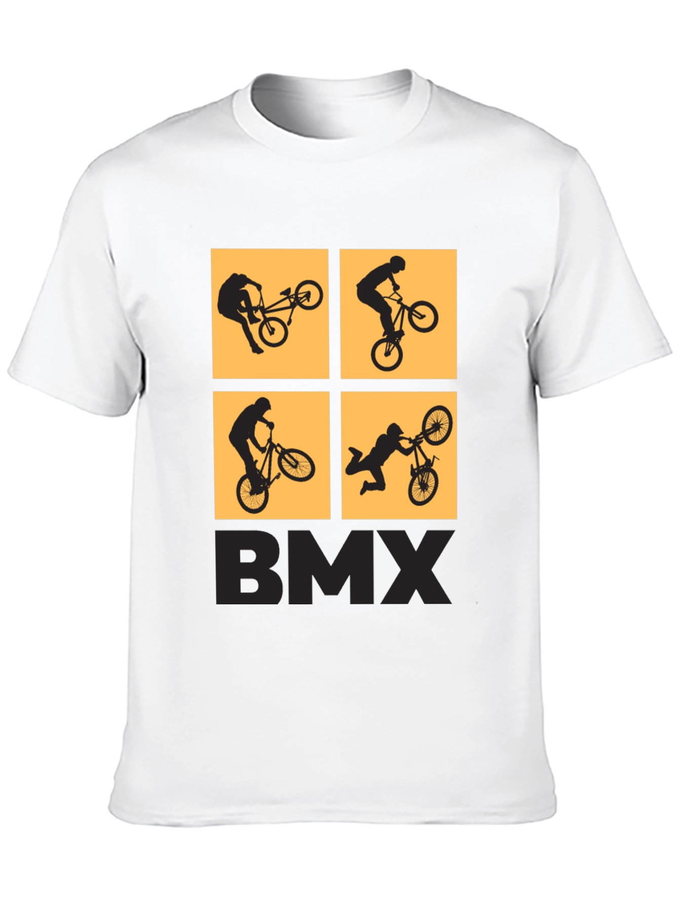 BMX Stunt Silhouette Graphic T-Shirt - Black