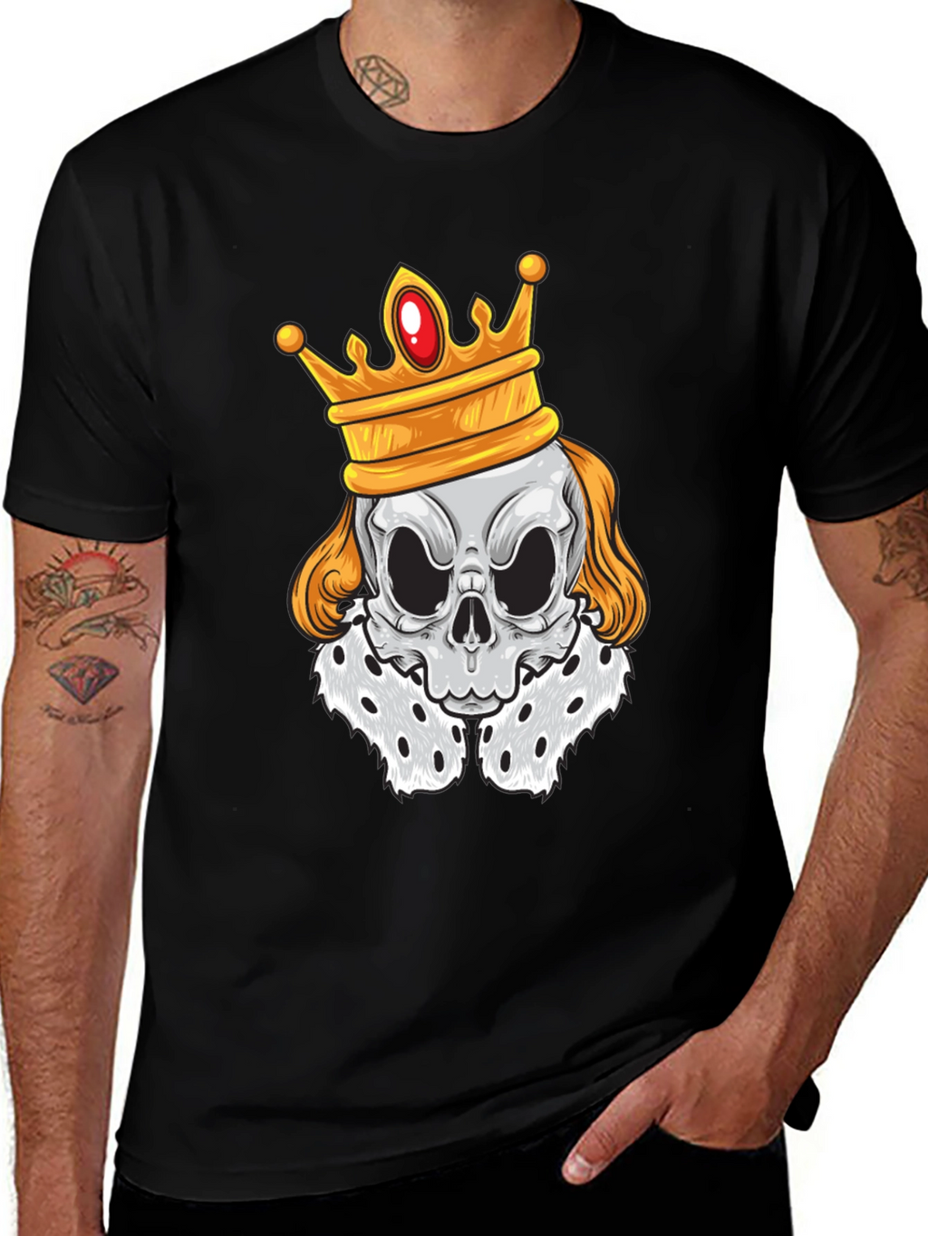 Skull King Graphic T-Shirt - Black Cotton Tee