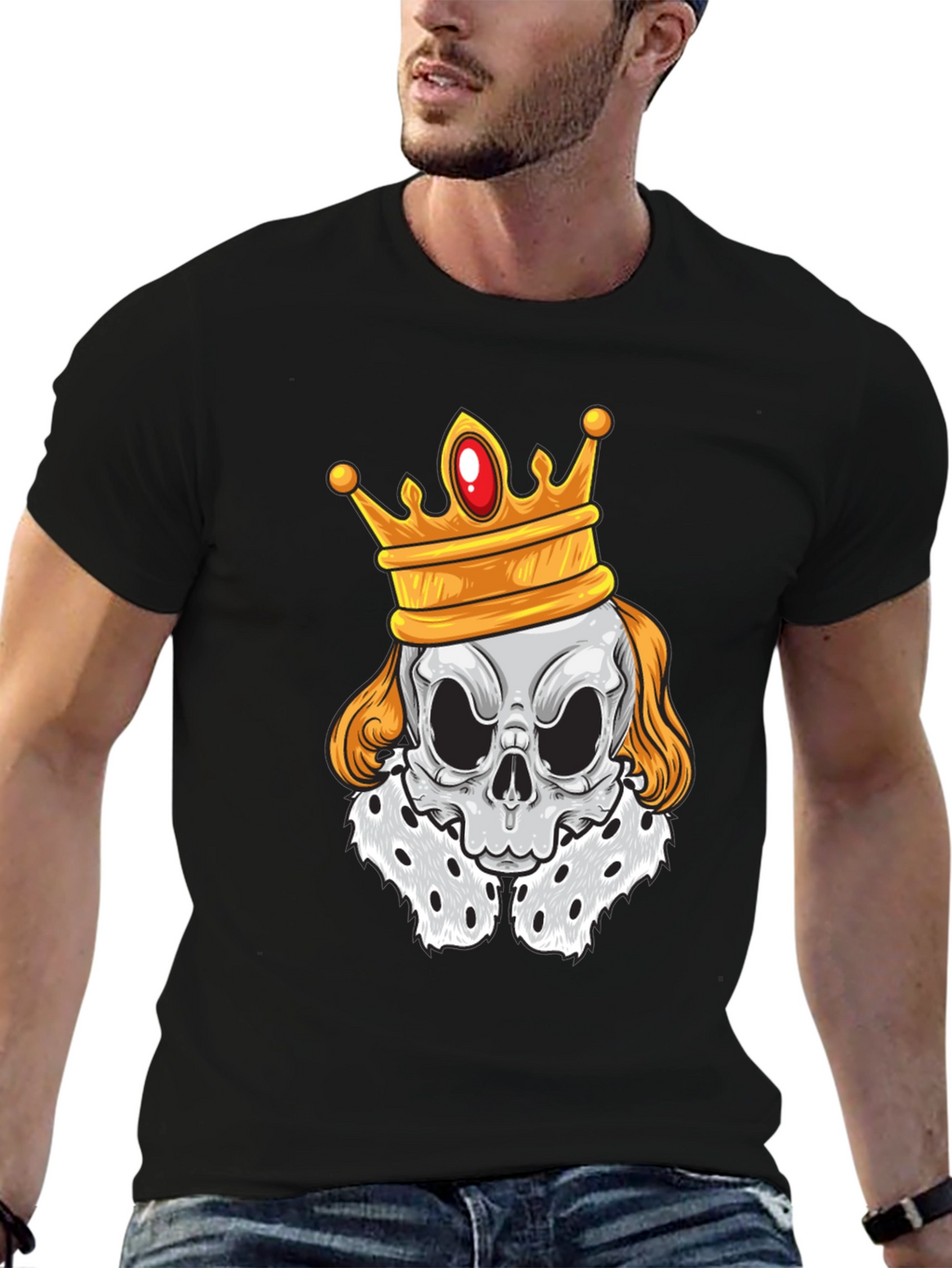 Skull King Graphic T-Shirt - Black Cotton Tee