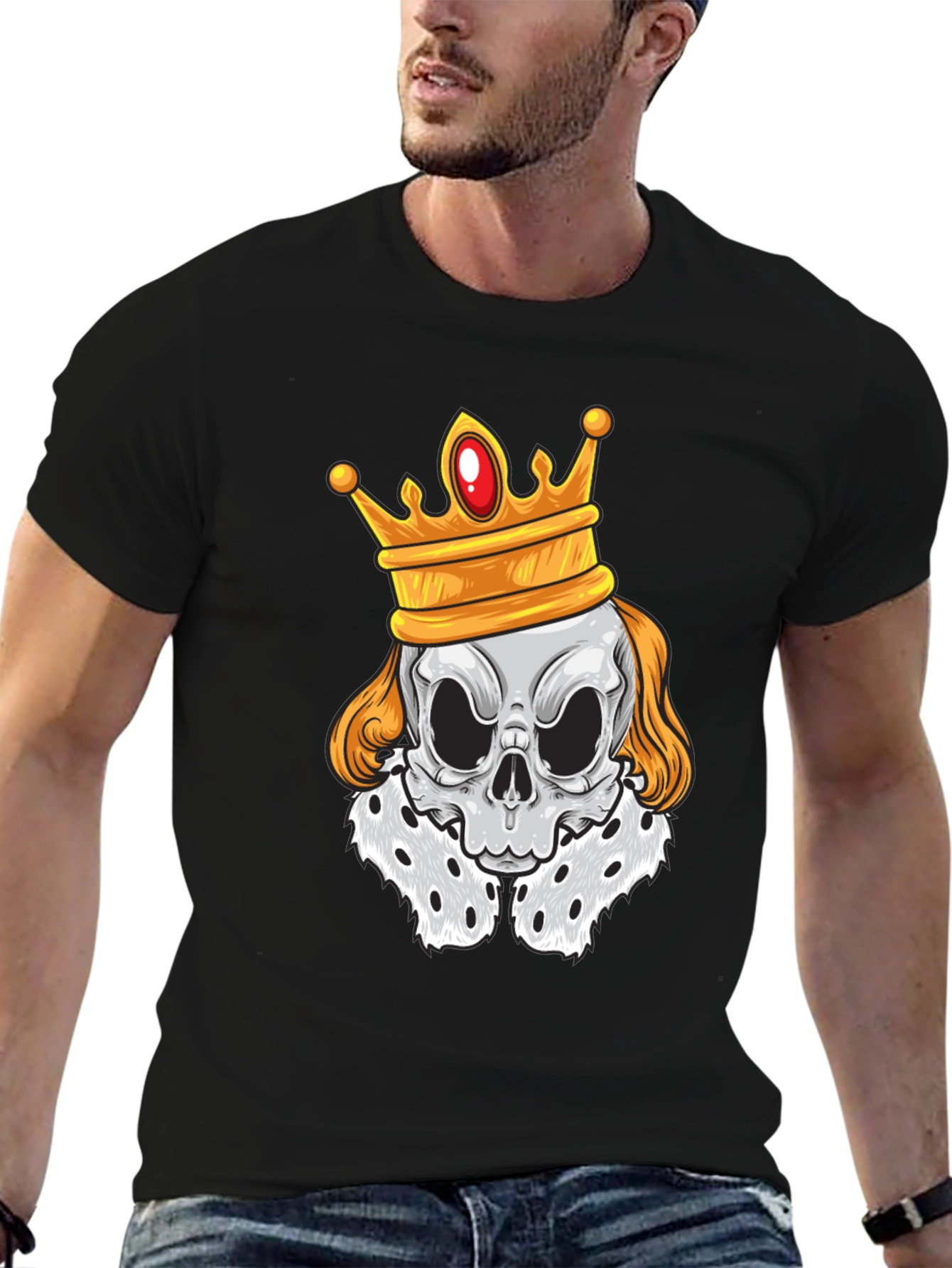 Skull King Graphic T-Shirt - Black Cotton Tee