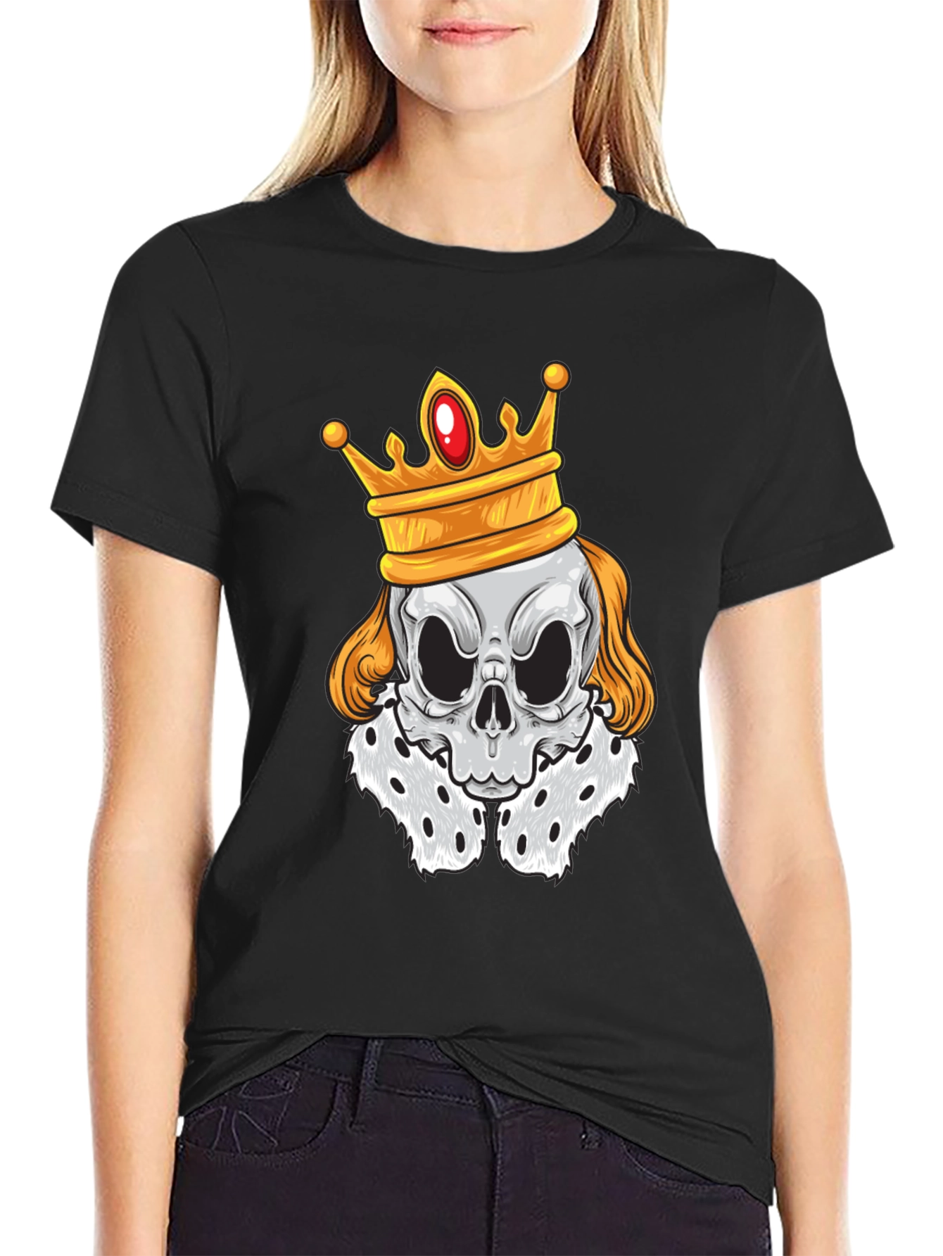 Skull King Graphic T-Shirt - Black Cotton Tee