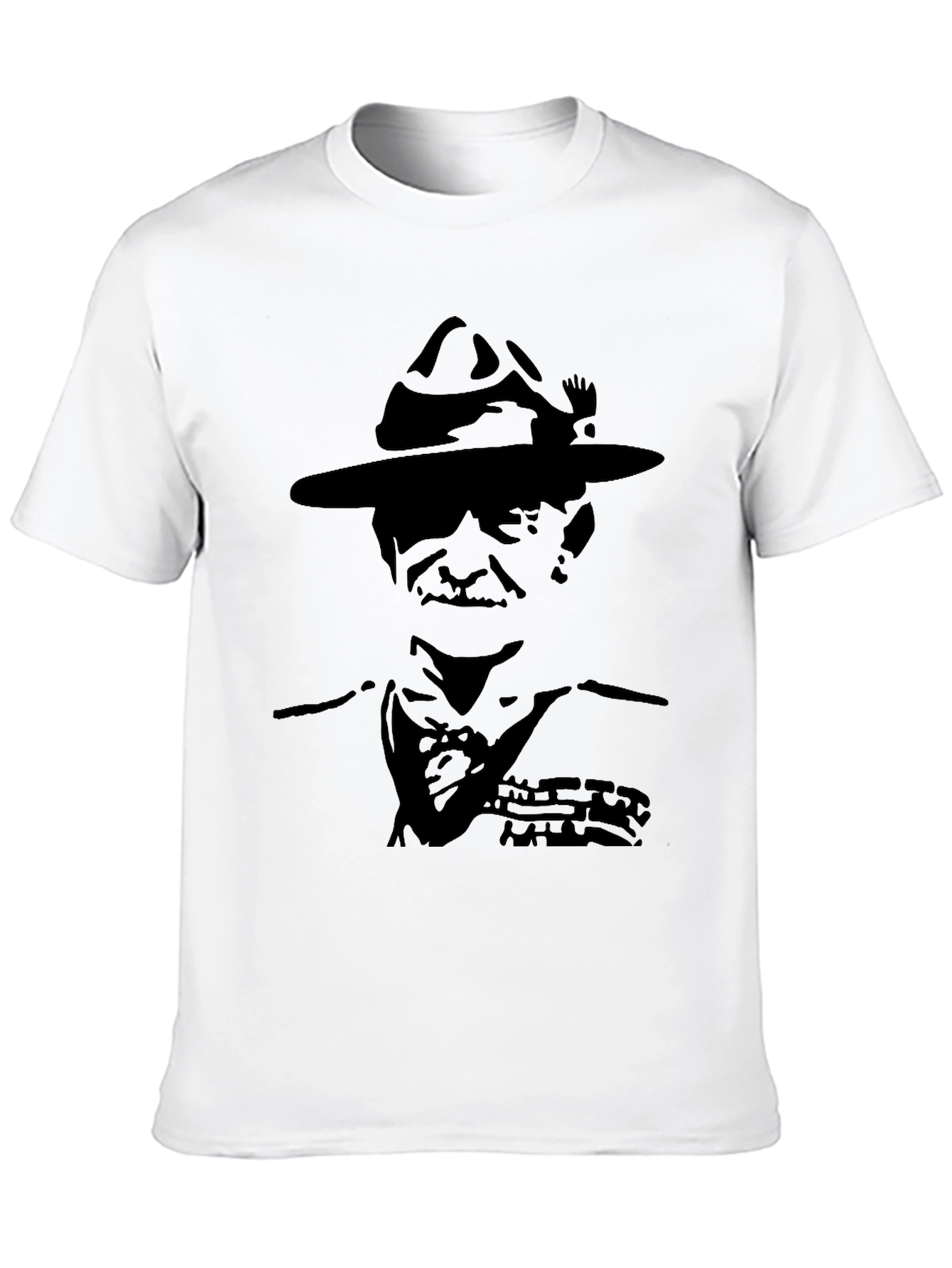 Boy Scout Silhouette Graphic Black T-Shirt