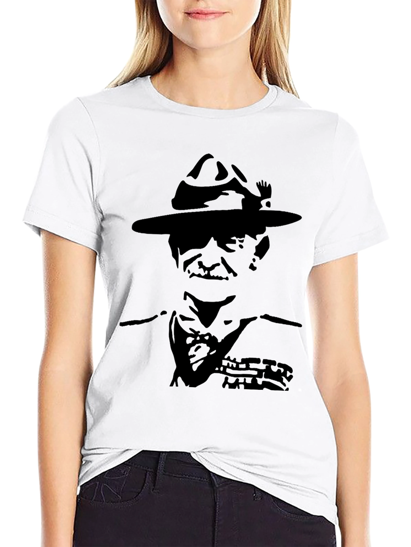 Boy Scout Silhouette Graphic Black T-Shirt