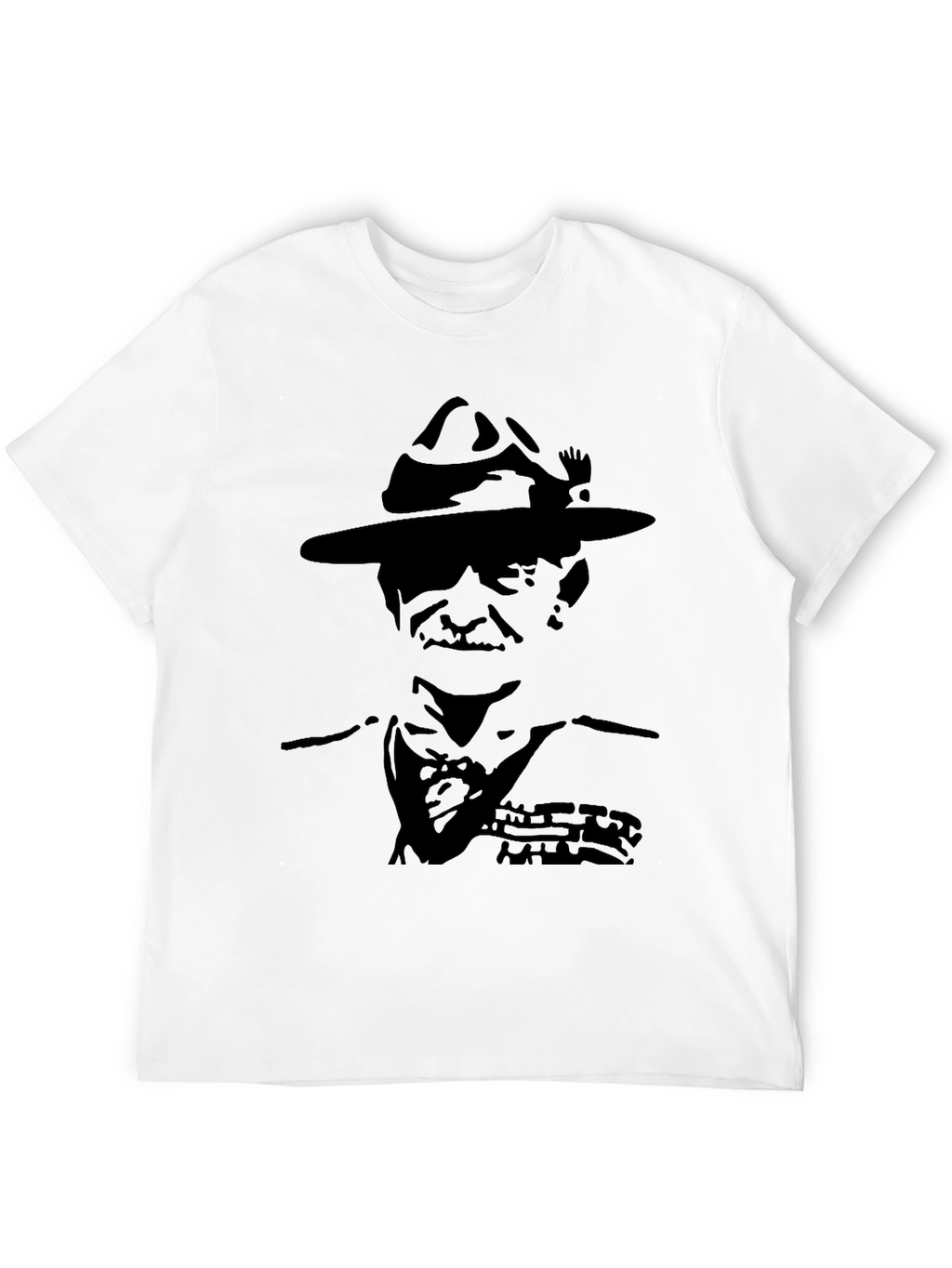 Boy Scout Silhouette Graphic Black T-Shirt