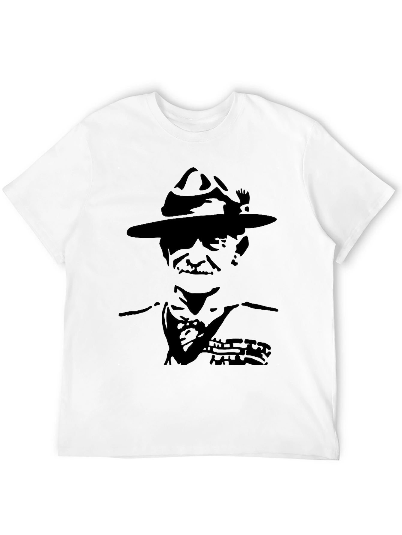 Boy Scout Silhouette Graphic Black T-Shirt