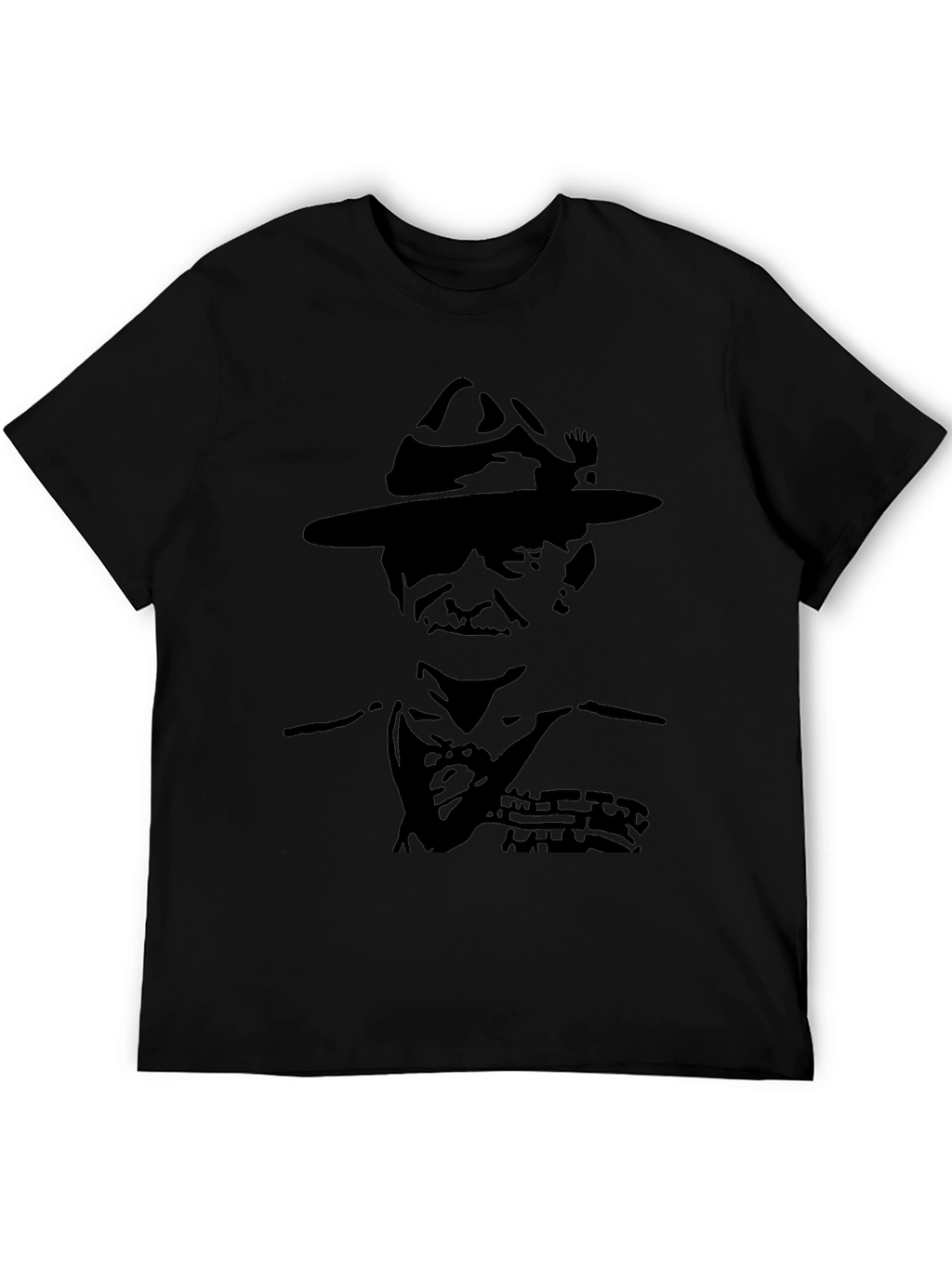 Boy Scout Silhouette Graphic Black T-Shirt