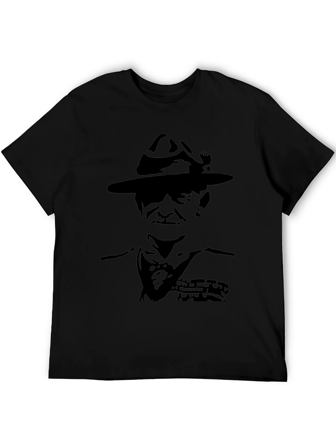 Boy Scout Silhouette Graphic Black T-Shirt
