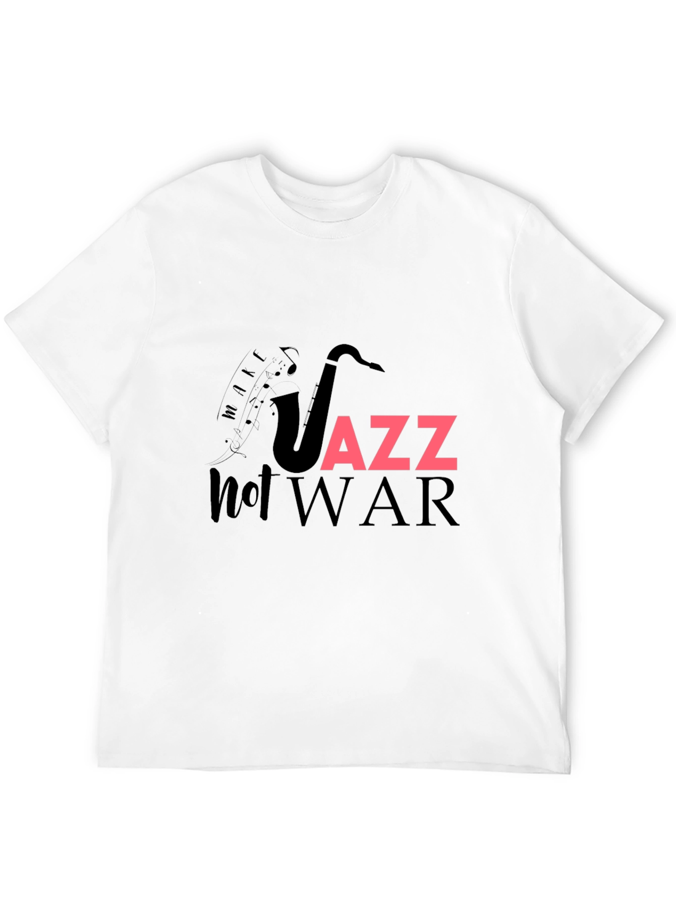 Jazz Not War Graphic T-Shirt - Music Lover Tee