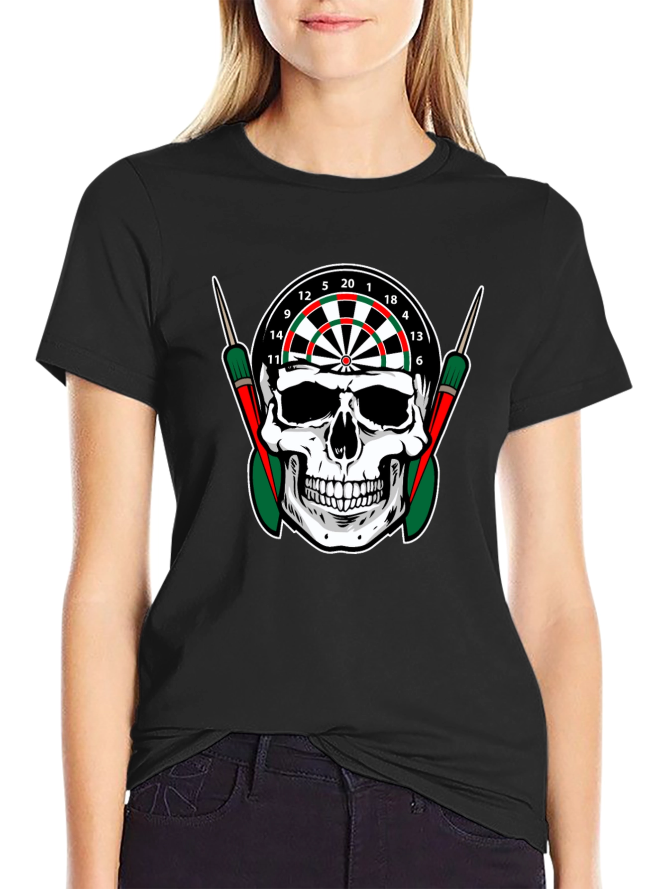 Skull Dartboard Graphic T-Shirt