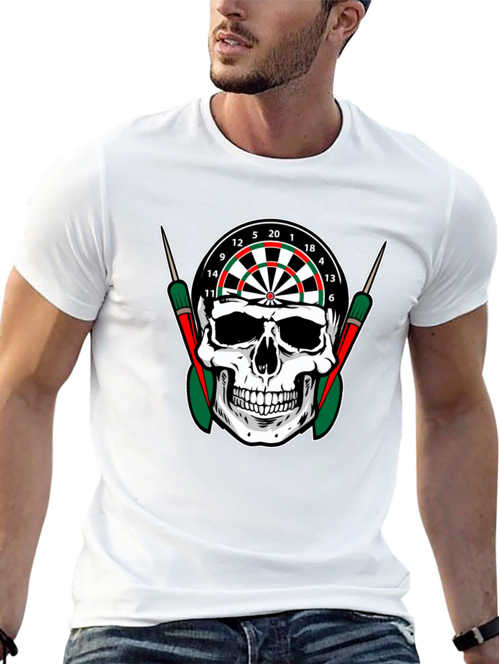 Skull Dartboard Graphic T-Shirt