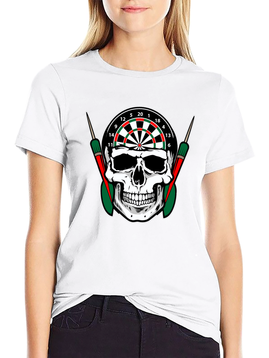 Skull Dartboard Graphic T-Shirt